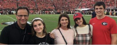 Joani Harbaugh with her husband Tom Crean and children Megan, Ainsley and Riley Crean